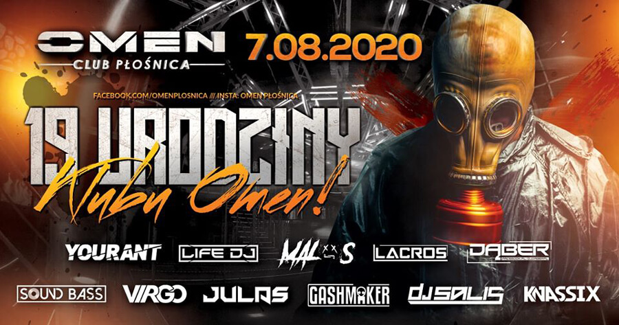 Klub Omen Płośnica - 19'te Urodziny Klubu Omen 07.08.2020