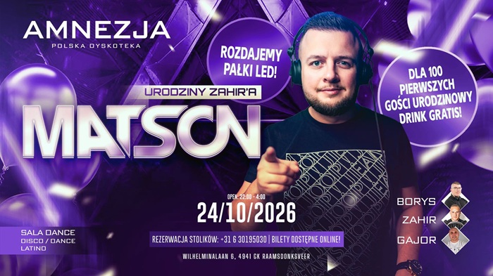 MATSON - AMNEZJA RAAMSDONKSVEER (24.10.2026)