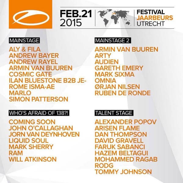 A State Of Trance - Festival - Utrecht NL (21-02-2015)