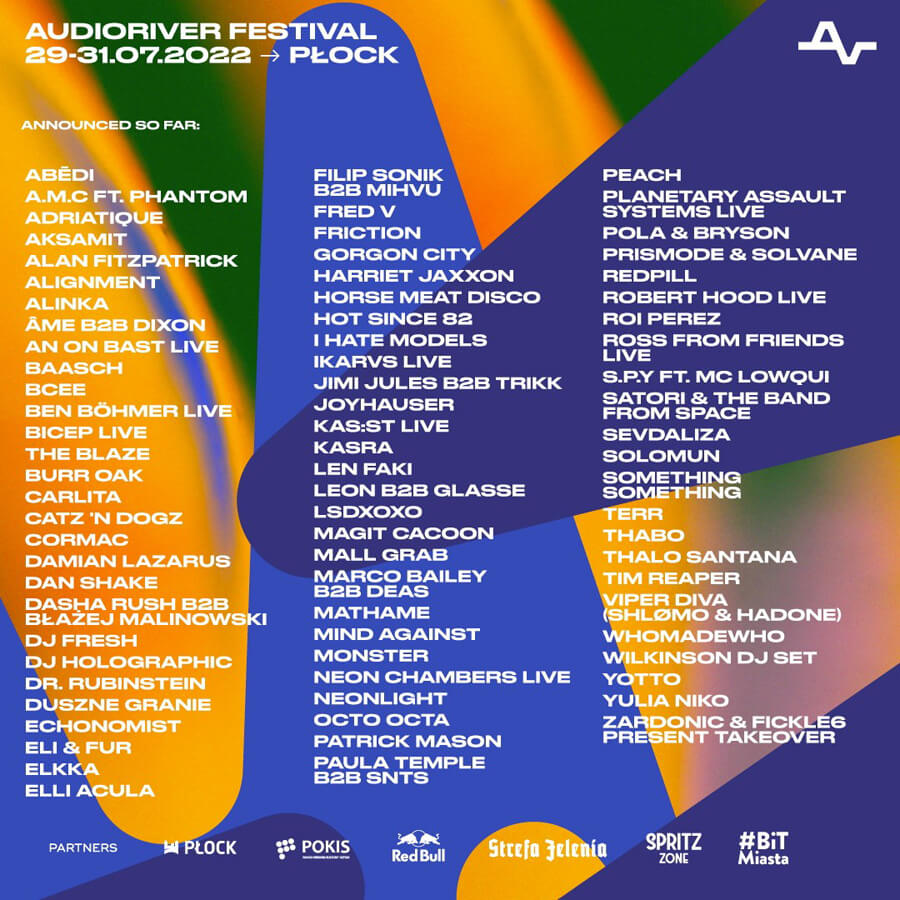 Audioriver Festival 2022 lineup dj