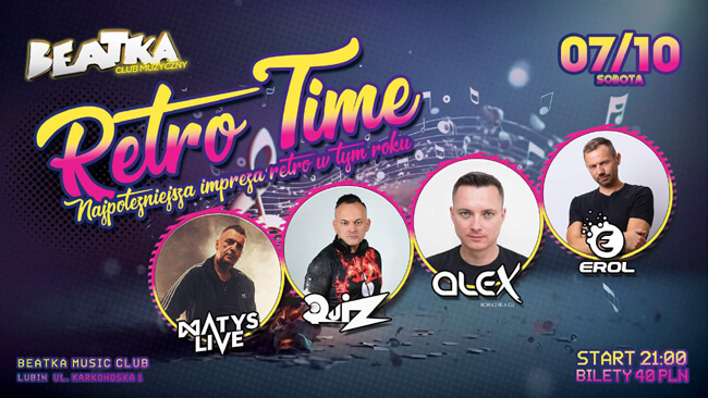 Quiz, Alex, Matys, Erol - Beatka Club Lubin - Retro Time (07.10.2023)