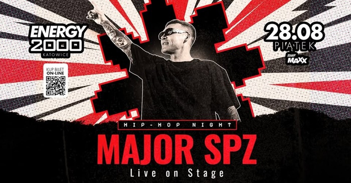 Dj Aras, Lj Pavel, MAJOR SPZ - Energy 2000 Katowice - HIP HOP NIGHT (28.08.2026)