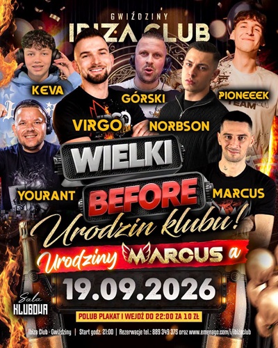 PIONEEEK - IBIZA GWIŹDZINY - BEFORE B-DAY PARTY (19.09.2026)