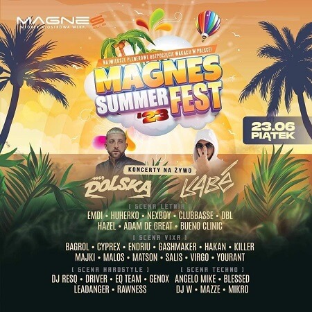 VIRGO NIGHTBASSE, GASHMAKER, DJ MALOS - MAGNES SUMMER FEST WTÓREK (23.06.2023)