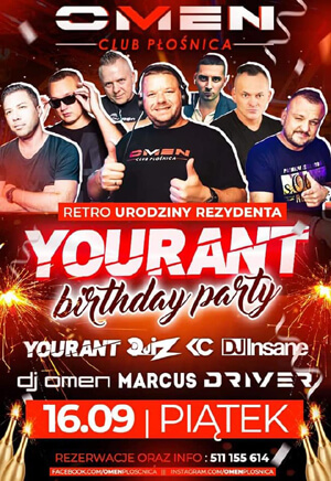 OMEN PŁOŚNICA - RETRO - URODZINY YOURANTA - SETY (16.09.2022)