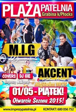 Plaża Patelnia Grabina 2015 Majówka (Akcent)