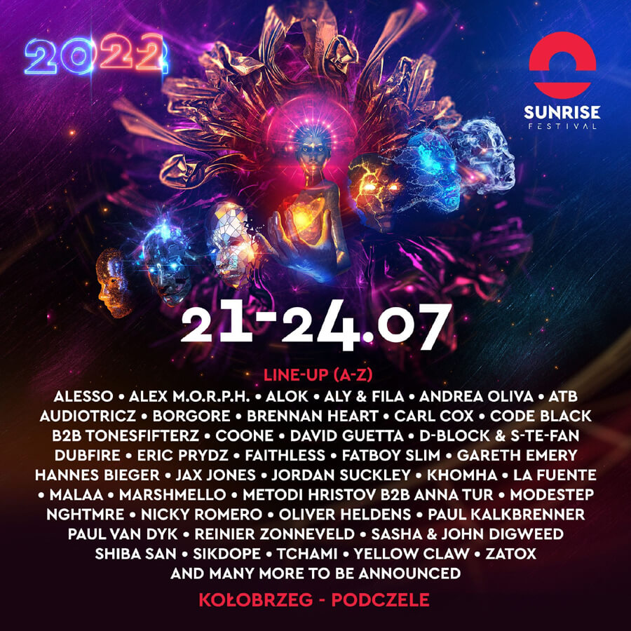 Sunrise Festival 2022 LINEUP DJS