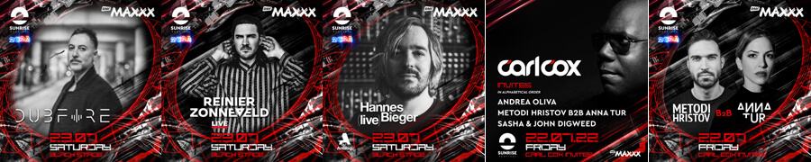 Scena i lineup na Sunrise Festival 2022 - BLACK STAGE (TECHNO)