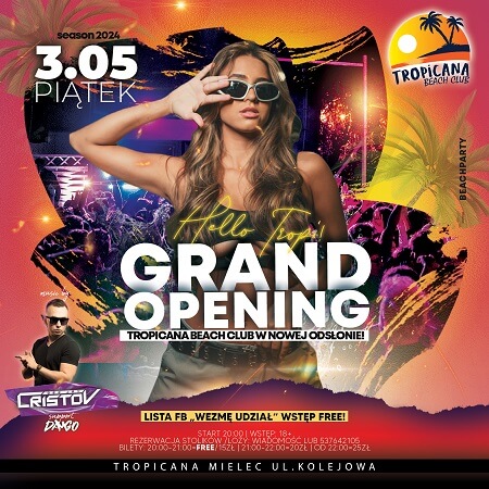DJ CRISTOV Grand Opening Tropicana Beach Club Mielec 03.05.2024
