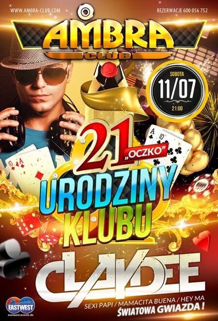 Ambra Club - 21 Urodziny Klubu (11.07.2015) - CLAYDEE