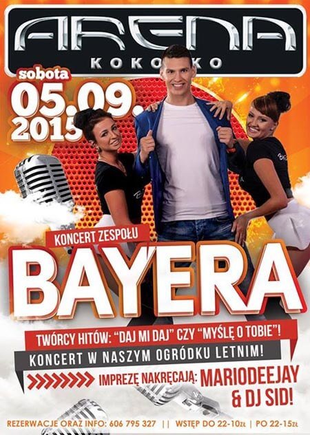 Arena Club Kokocko - Koncert BAYERA (05.09.2015)