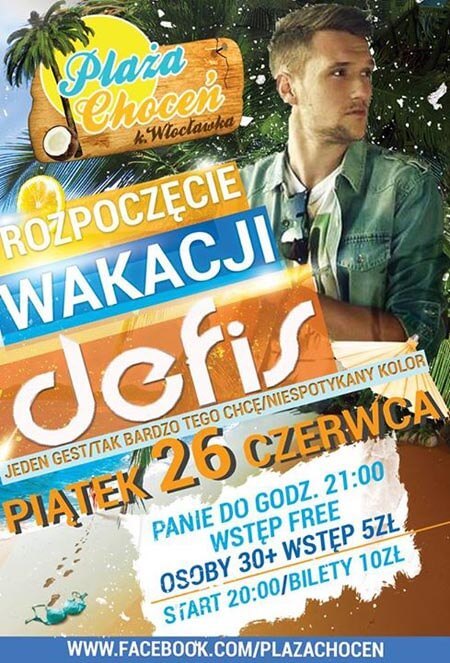 Plaża Choceń - Rozpoczęcie Wakacji 2015 - Zespół DEFIS