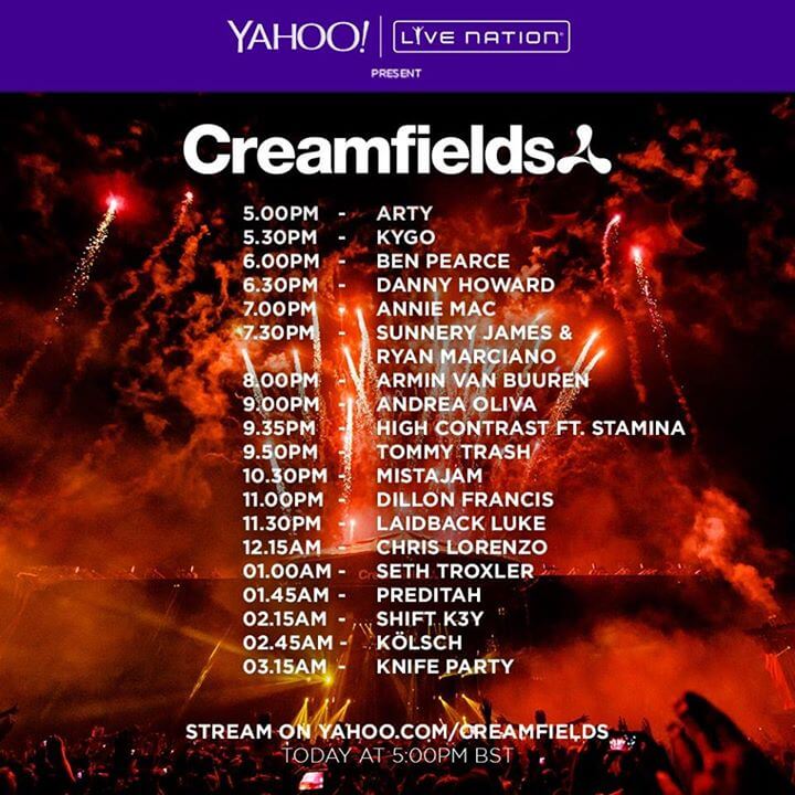 SATURDAY 29 AUGUST 2015 - TIMETABLE