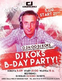 Klub Diamond, Grodzisk Wielkopolski - Dj Keys (05.09.2015)