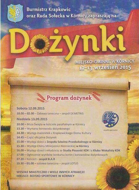 Gminne Dożynki w Kórnicy (12-13.09.2015)