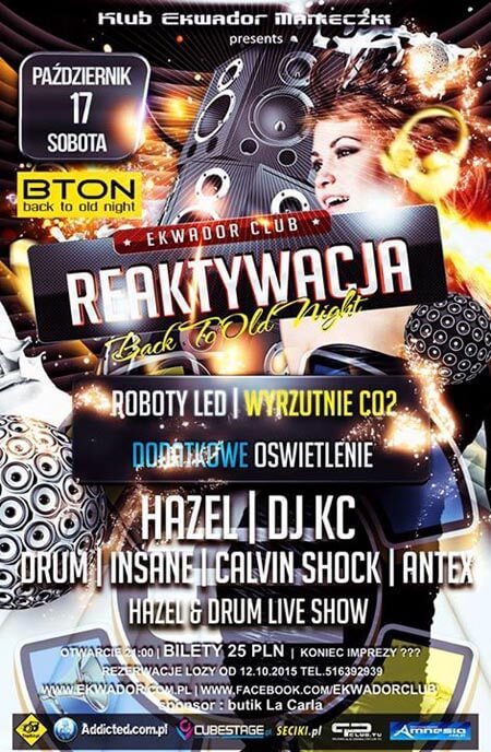 Ekwador Manieczki - Reaktywacja (17.10.2015) DJ Insane, Calvin Shock