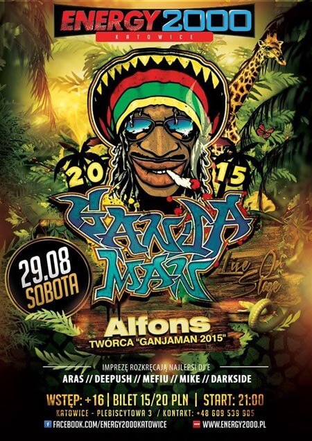 Energy 2000 Katowice - Zakończenie Wakacji (29.08.2015) GANJAMAN