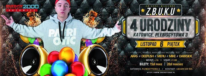 Energy 2000 Katowice - IV Urodziny klubu - koncert Z.B.U.K.U (06.11.2015)