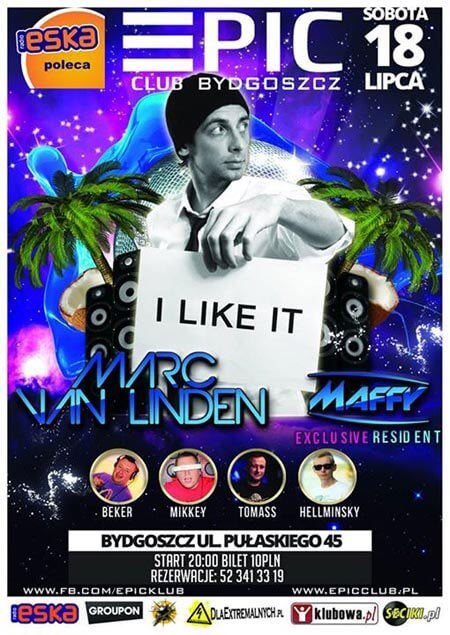 EPIC CLUB Bydgoszcz - MARC VAN LINDEN (18.07.2015)