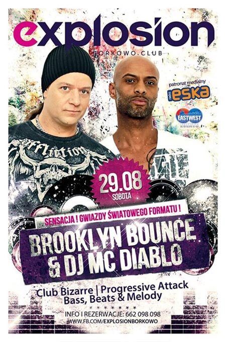 Explosion Club Borkowo - BROOKLYN BOUNCE (29.08.2015) DJ MC DIABLO