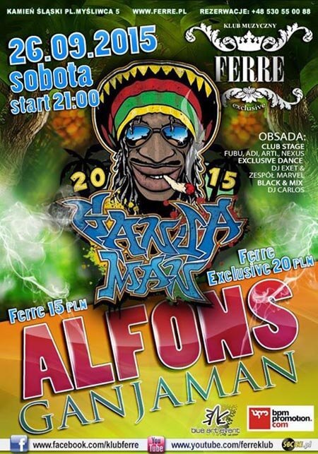 KLUB MUZYCZNY FERRE - KAMIEŃ ŚLĄSKI - Alfons - GANJAMAN (26.09.2015)