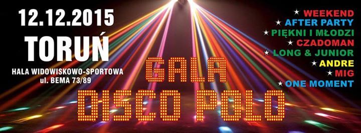 Gala DISCOPOLO - Toruń (12.12.2015) Hala widowiskowo-sportowa