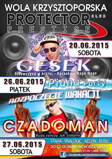 Protector Wola Krzysztoporska - GESEK (20.06.2015), CZADOMAN (27.06.2015)