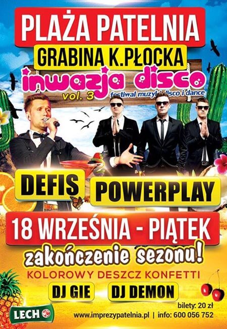 Imprezy Patelnia - Inwazja Disco (Zespół Defis i Powerplay) 18.09.2015