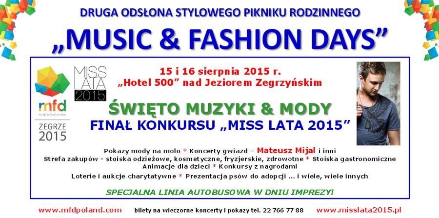 MUSIC and FASHION DAYS - Zegrze (15-16.08.2015)