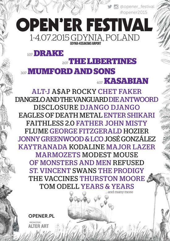 Opener Festival 2015 - Gdynia (1-4 Lipiec) LINEUP