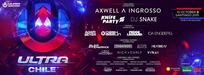Ultra Chile - Santiago - 10.10.2015 LINEUP