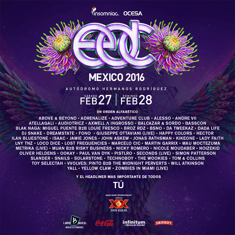 Electric Daisy Carnival (EDC Mexico) LINEUP DJS