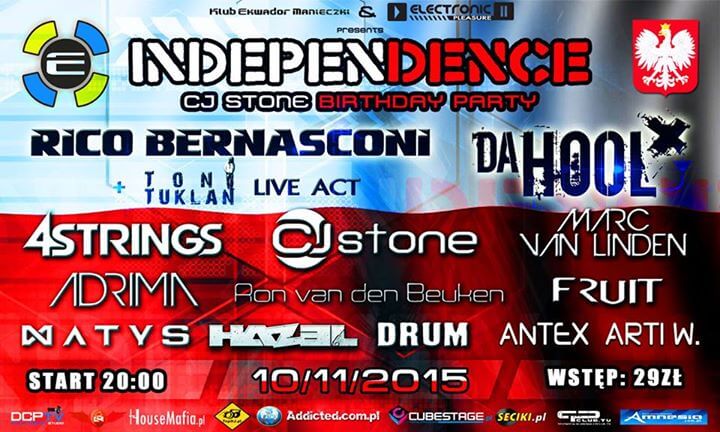 MARC VAN LINDEN - Independence Day, Ekwador Manieczki 10.11.2015 Czerwona Sala