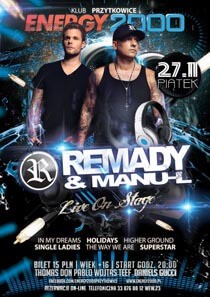 Energy 2000 (Przytkowice) REMADY feat. MANU-L - Andrzejkowy Piątek (27.11.2015) Dj Thomas, Dj Don Pablo, Dj Daniels