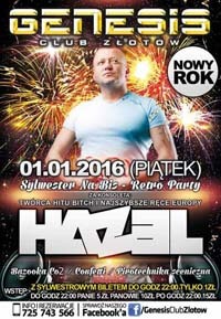 Klub Genesis, Złotów - Dj Hazel (01.01.2016)