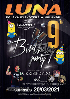 Klub Luna, Lunenburg - 9'te URODZINY LUNY (20.03.2021)