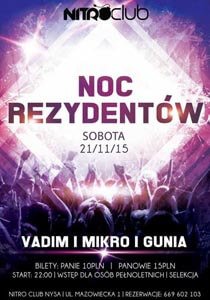 Nitro Club, Nysa - Noc Rezydentów (21.11.2015) VADIM VRONSKIY