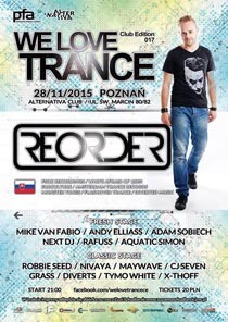 Alternativa Club, Poznań - We Love Trance CE 017 - ReOrder (28.11.2015)