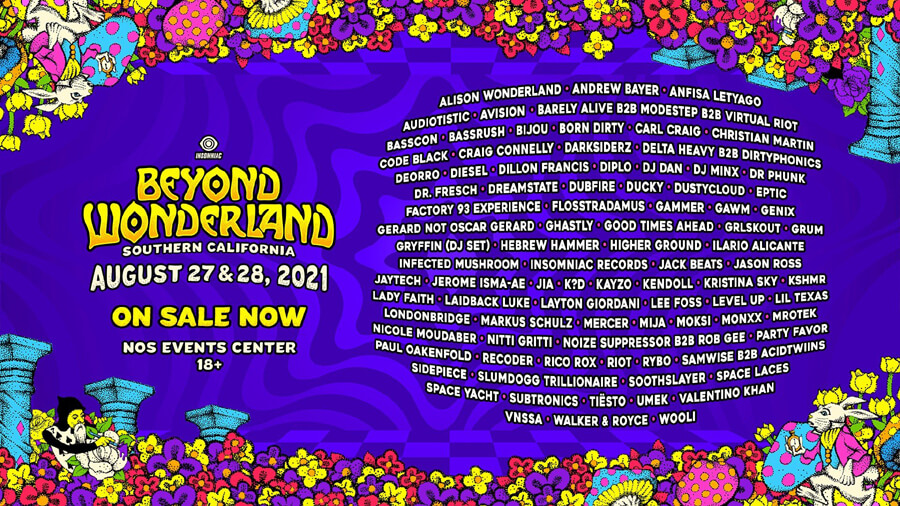 Beyond Wonderland SoCal Festival 25.06.2021 - LINEUP DJS