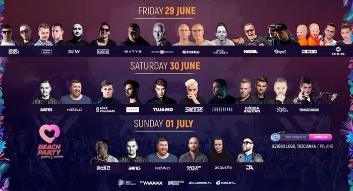 Pełny line up BEACH PARTY 2018, Trzcianka