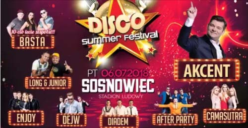 Disco Summer Festival 2018 w Sosnowcu Disco Summer Festival 2018 w Sosnowcu