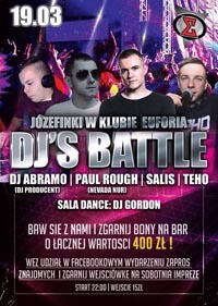 Klub Euforia, Pietkowo - Dj Salis, Abramo, Sarin (19.03.2016)