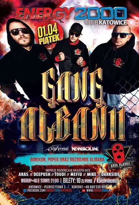 Gang Albanii w klubie ENERGY 2000 - Katowice (01.04.2016)