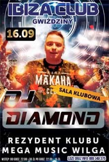 DJ DIAMOND - KLUB IBIZA GWIŹDZINY 16.09.2017