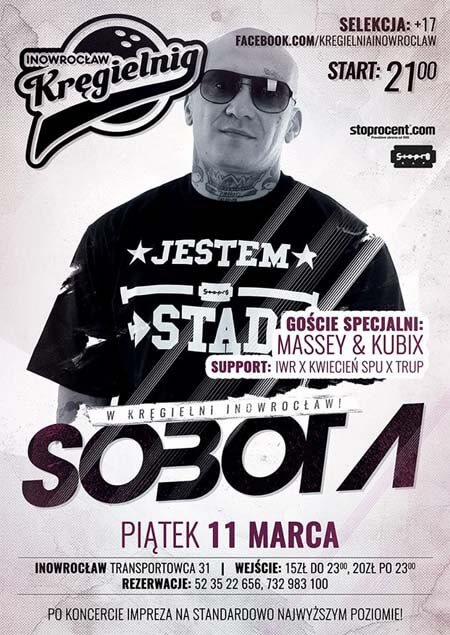 Kręgielnia Inowrocław - KONCERT SOBOTA (11.03.2016)