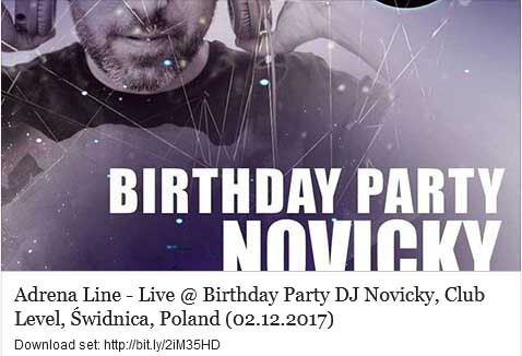 Adrena Line - Live Birthday Party DJ Novicky - Club Level, Świdnica Poland (02.12.2017)