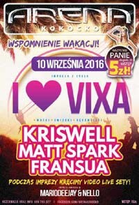 Arena, Kokocko - I Love Vixa - Mariodeejay pres.MDJ. 10.09.2016