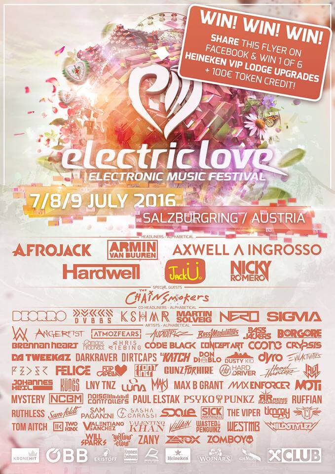 Electric Love Festival 2016 - FULL LINEUP DJ and TIMETABLE