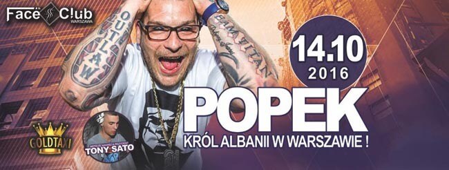 Face Club Warszawa - POPEK NA ŻYWO 14.10.2016