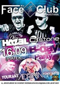 Face Club Warszawa - Cj Stone B-day Party - Yourant, Adrima, Hazel 16.09.2016